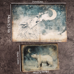 JAI IMAN-Ensemble de 16 papiers A5 transparents pour <span class=keywords><strong>scrapbooking</strong></span>, 8 papiers transparents à l'acide sulfurique et 36 autocollants - Product Image 2