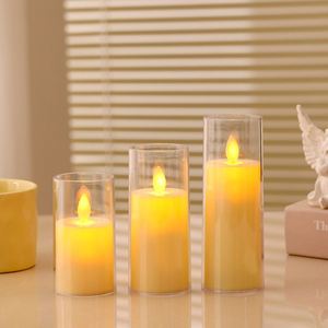 Lampe à bougie LED décorative, alimentation électronique par batterie, bougies sans flamme, effet vacillant, pour la décoration, mariage, lumière décorative - Product Image 3