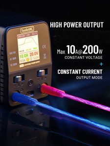 ชุดอุปกรณ์ ToolkitRC P200 V2 เครื่องจ่ายไฟขนาดเล็ก ชาร์จเร็ว AC 100W DC 200W 30V 10A หน้าจอ IPS ปรับได้ พอร์ตแบบ Banana Type-C วัสดุ ABS น้ำหนัก 425 กรัม - Product Image 2