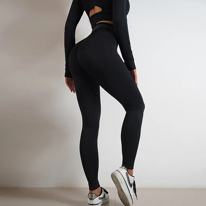 PASUXI-ropa de entrenamiento personalizada para mujer, mallas de manga larga, sin costuras, para gimnasio y Fitness, conjunto de Yoga