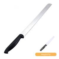 10 pouces en acier inoxydable dents grossières couteau à pain baguette pain gâteau trancheuse PP poignée couteau à pain dentelé