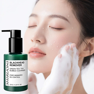 Limpiador de limpieza facial de espuma de espinillas de desintoxicación de té verde natural OEM ODM limpiador de poros de piel de acné seco diario aligeramiento - Product Image 6