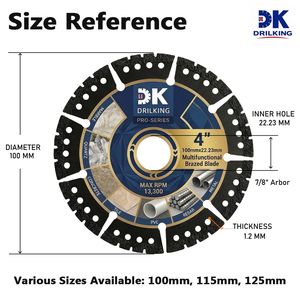 Disques <span class=keywords><strong>de</strong></span> découpe multifonctionnels à <span class=keywords><strong>lame</strong></span> brasée, <span class=keywords><strong>lame</strong></span> diamantée pour couper la <span class=keywords><strong>carrelage</strong></span>, le métal, le marbre, le quartz, la pierre, le plastique, le béton - Product Image 3