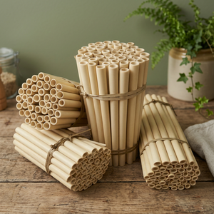 Pajitas de Madera Ecológicas Desechables, 100% Biodegradables, Duraderas, para Fiestas, 200mm, Eco2go, Gran Venta - Product Image 1