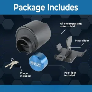 Modelo 2516 Cerradura de remolque pulida duradera Se adapta a 2 acopladores de <span class=keywords><strong>5</strong></span>/16 pulgadas Asegura cadenas de seguridad Hecho en China (Azul) - Product Image 5