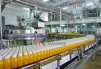 Machine de remplissage de jus de fruits à grande vitesse 24000 BPH, usine d'embouteillage de jus entièrement automatique avec contrôle PLC et SUS304