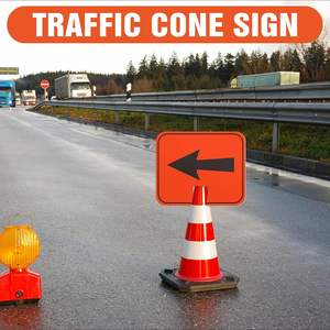 สินค้าขายดีลูกศรจราจรทางอ้อมกรวยทิศทางสำหรับกีดขวางถนนป้ายก่อสร้างกลางแจ้ง - Product Image 2