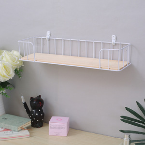 <b>Wall</b> <b>Mounted</b> Storage <b>Shelf</b> Rectangle Minimalist Design Hanging Basket For Dormitory Room Organization DS13459 - Product Image 3