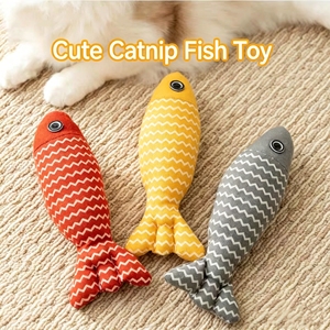 Juguetes para Gatos con Forma de Pez, Resistentes a Mordidas, para Limpieza Dental, Interactivos - Product Image 4