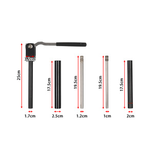 Outil de changement de pneus pour moto et vélo, pneus de 16 à 21 pouces, avec levier réglable et tiges de plusieurs tailles - Product Image 1