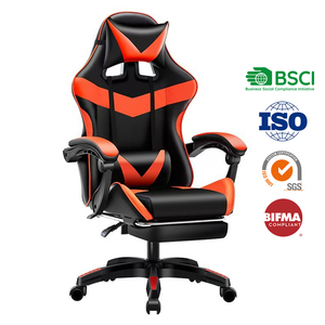 Chaise de jeu de style course professionnelle Silla <span class=keywords><strong>Gamer</strong></span> avec repose-pieds, siège d'ordinateur ergonomique à dossier haut inclinable pour le bureau - Product Image 1