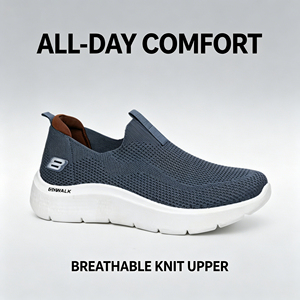 Scarpe Sportive <span class=keywords><strong>Blu</strong></span> alla Moda per <span class=keywords><strong>Uomo</strong></span>, Tomaia in Maglia Traspirante, Suola Confortevole, Sneaker Estive a Basso Prezzo - Product Image 2