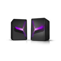 Haut-parleur portable actif 2.1 avec subwoofer pour PC portable, alimentation USB, audio, lumière LED RGB, pour jeux de bureau, avec Apt-X