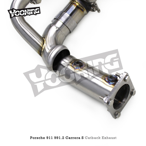 Catback de soupape de stock AUTO pour <span class=keywords><strong>Porsche</strong></span> <span class=keywords><strong>911</strong></span> 991/991.2 <span class=keywords><strong>Carrera</strong></span> <span class=keywords><strong>S</strong></span> 3.0T 2016-2018 mises à niveau GT3 titane essieu arrière course échappement - Product Image 2