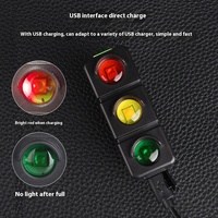 Luz Trasera LED de Tres Colores para Bicicleta, Carga USB, Advertencia de Seguridad para Ciclismo al Aire Libre, Luz de Tráfico, Material ABS, Diseño Creativo