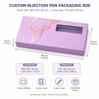 Boîte d'emballage de luxe personnalisée pour stylo à injection avec logo, insert en mousse EVA, boîte cadeau rigide magnétique pour kit de stylo médical, vente en gros