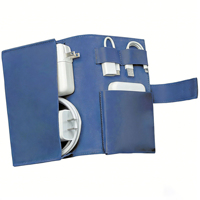 Pochette de rangement pour câbles en cuir de luxe, durable, imperméable, antichoc, avec fermeture à boucle, pour usage quotidien, cordon de chargeur USB