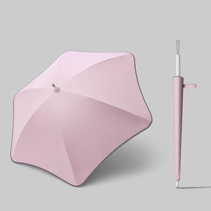 Parapluie de pluie droit Lady Women Large Full Automatic with Round Tips Modern Design Manual Control Parapluie moderne pour femmes - Product Image 2