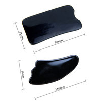Grattoir Gua Sha en résine en forme de corne, planche de massage anti-chute pour les méridiens, plaque de raclage corporel complète pour usage domestique