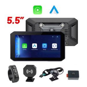 <span class=keywords><strong>Carplay</strong></span> Wireless Android Auto con Touch Screen e <span class=keywords><strong>GPS</strong></span> per Moto con Dashcam Integrata - Product Image 1