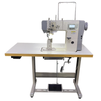 Machine à coudre industrielle à point droit à alimentation par rouleaux à aiguille unique de type bouton JN6-1 pour chaussures