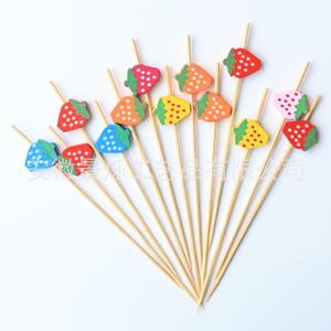 Brochetas de Frutas Biodegradables Decorativas Clásicas de Sandía, Plátano, <span class=keywords><strong>Fresa</strong></span> y Kiwi, 12 cm, 100 Unidades por Paquete - Product Image 2