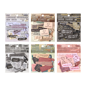 Serie de <span class=keywords><strong>Pegatinas</strong></span> con Frases de Viaje, Lindas y Coloridas, con Impresión en Inglés, Estilo Vintage, Paquete de <span class=keywords><strong>Pegatinas</strong></span> de Papel para Diario, Hecho en China - Product Image 5