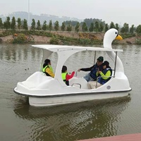 Bateau à pédales en fibre de verre Meierya M-099-1 pour adultes, capacité de 4 à 5 personnes, utilisation de loisir en lac et en mer, garantie de 12 mois