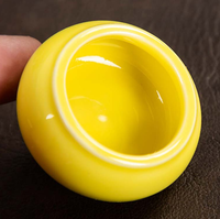 Pot scellé de style vintage chinois, mini pot en céramique avec couvercle, 20 ml, petit récipient de rangement en porcelaine brillante pour le thé, les cosmétiques