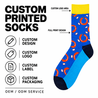 Chaussettes d'automne personnalisées OEM - Polyester/Nylon/Coton/Fibre de bambou/Laine, résistantes aux déchirures, séchage rapide, sans coutures, impression intégrale 360°