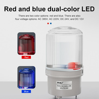 Alarme sonore et lumineuse bicolore rouge et bleue YH-1101J-RB 220V, lumière clignotante d'alarme 24V, lumière d'avertissement, lumière d'alarme clignotante anti-explosion