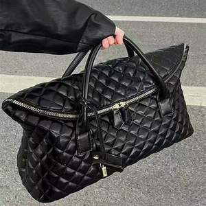 Bolsa de Viaje Acolchada con Diseño de Diamantes, Gran Capacidad, Unisex, para Llevar en la Mano, Bolsa de Gimnasio, Equipaje de Mano, Bolsa de Hombro, Bolsa Cruzada, Precio de Fábrica - Product Image 1