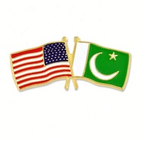 Drapeau du Pakistan personnalisé avec logo sur mesure en métal (fer/laiton/alliage de zinc) – Conception, échantillon et livraison gratuits