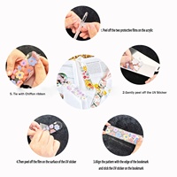 Autocollants en vinyle UV pour stylos, décalcomanies à l'eau pour tasses, dessins animés pour stylos, cadeaux, marque-pages pour l'école et la salle de classe