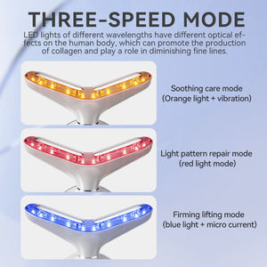 Shomfrs 510K liệu pháp ánh sáng đỏ cho mặt và cổ <span class=keywords><strong>3</strong></span> màu Microcurrent mặt massager nâng làm săn chắc OEM/ODM Thiết bị chăm sóc da - Product Image 6