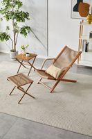 Fauteuil de jardin en rotin pliable avec dossier inclinable pour balcon, terrasse et extérieur – Vente en gros
