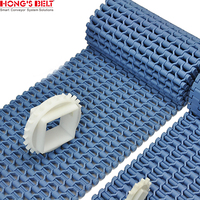 Bande transporteuse en plastique de convoyeur à bande de petit pas de Hongsbelt HS-400B pour le détecteur de métaux