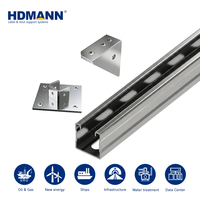 Profilé en U perforé Hdmann en acier inoxydable 316, certifié CE IEC, traité au nitrate et passifé, pour la support des zones dangereuses des plateformes pétrolières offshore