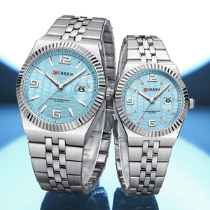 Reloj <span class=keywords><strong>de</strong></span> Cuarzo CURREN 8498, Nuevo Lanzamiento, Elegante para Parejas, Correa <span class=keywords><strong>de</strong></span> Acero, Resistente al Agua, Estilo Casual <span class=keywords><strong>de</strong></span> Negocios, Reloj <span class=keywords><strong>de</strong></span> Regalo para Enamorados, Reloj Clásico - Product Image 3