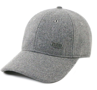 Gorra de mezcla de lana al por mayor con logo personalizado, gorra de béisbol de mezcla de lana de color sólido, gorro cálido de invierno para uso diario unisex para adultos