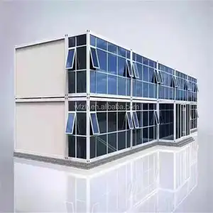 サプライヤーカスタム2 3ベッドルーム高級プレハブ可動フラットパックコンテナハウスプレハブ住宅トレーラーヒッチ付き