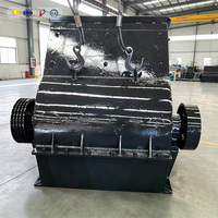 Concasseur à marteaux diesel mobile PC-600x400, installation de concassage de pierres avec remorque et pelle pour le recyclage des déchets de construction