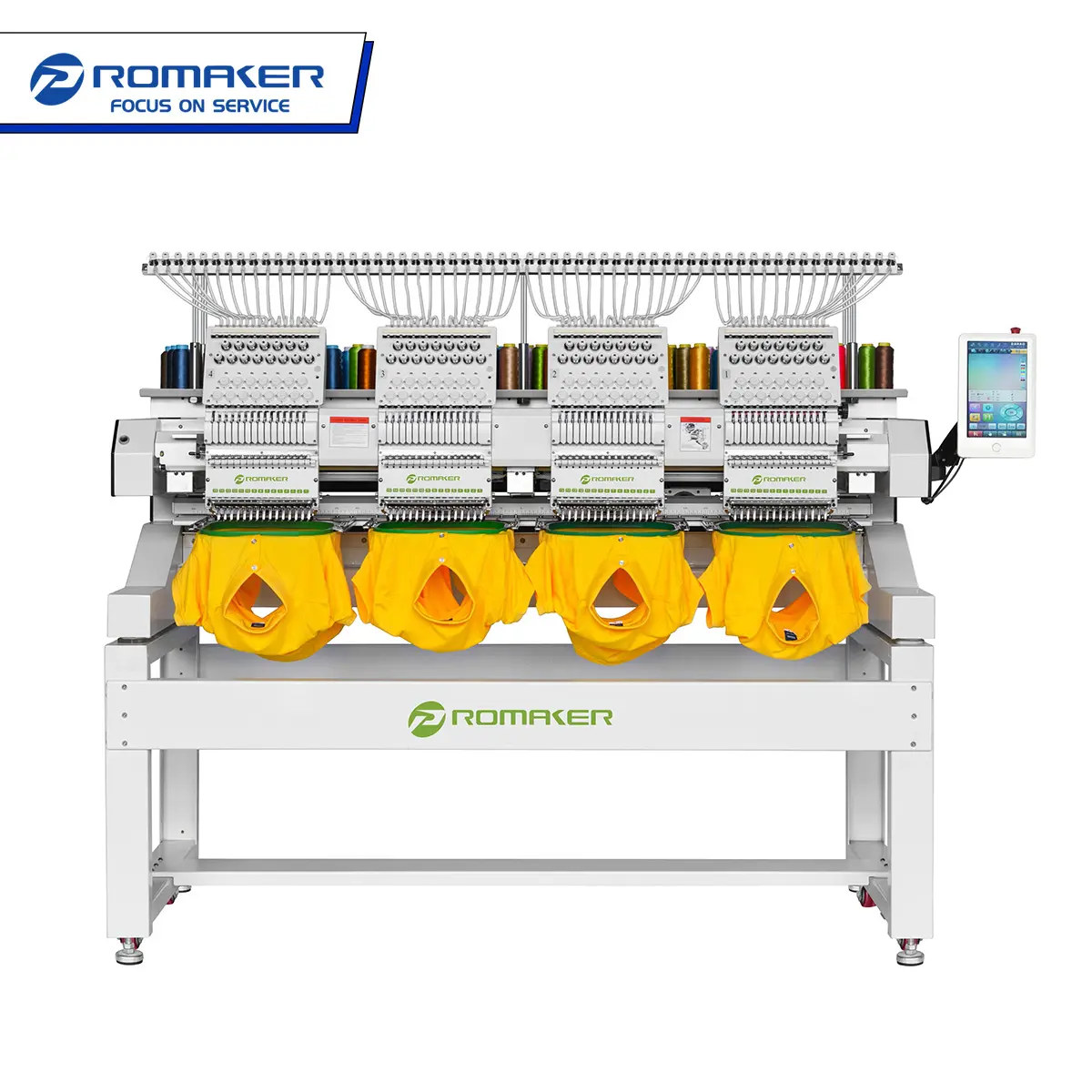 Promaker 4 heads multi needles computerized embroidery machine for bead flat embroidery automatic