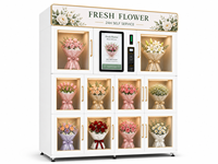 Distributeur Automatique de Bouquets Floraux de Luxe – Kiosque Floral Libre-Service en Acier Inoxydable avec Écran Tactile et Options de Paiement Multiples