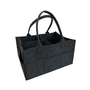 おむつキャディオーガナイザー携帯用ベビーバスケット交換テーブルバッグ保育園収納バスケットフェルト - Product Image 1