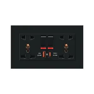 Manufacturer's Best-Selling 13a Uk 2 Sets Of Mechanical Electric Dual 13a Wall Mounted Switch Sockets