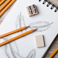 Bloc de papier à dessin A4 110 g/m², 40 feuilles, spirale supérieure, papier sans acide, bloc de dessin, carnet de croquis pour enfants et adultes
