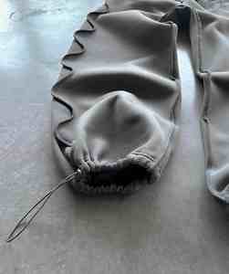 Yingling OEM Vente en gros Design personnalisé Sweat à capuche court en molleton épais respirant et Pantalon de survêtement oversize grande taille pour homme Automne - Product Image 4