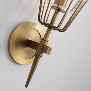 <span class=keywords><strong>Applique</strong></span> murale décorative en fer forgé avec <span class=keywords><strong>verre</strong></span> transparent et lumière <span class=keywords><strong>blanc</strong></span> chaud pour la maison et le bureau – Lampe murale moderne - Product Image 3