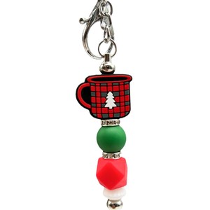 Porte-clés de dessin animé de noël mignon Silicone détachable vieil homme gants cartable pendentifs accessoires arbre de noël <span class=keywords><strong>pour</strong></span> les vacances - Product Image 6